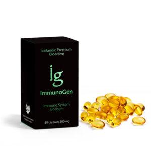 Риб’ячий жир з печінки акули"АЙСЛАНДІК ПРЕМІУМ БІОАКТИВ "IMMUNOGEN" | 80 шт